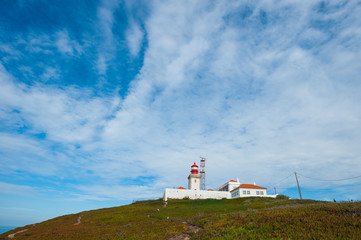 Lighthouse of cape Roca,Portugal / Lighthouse stands at Cape Roca the Westernmost of Europe.