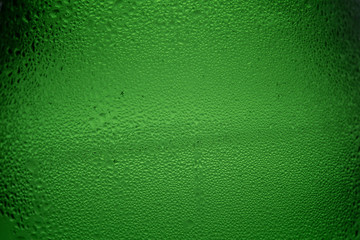 Green Abstract Water Drops Background,Natural water drops on gla