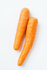 carrots on the white