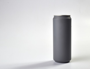 Grey aluminum can