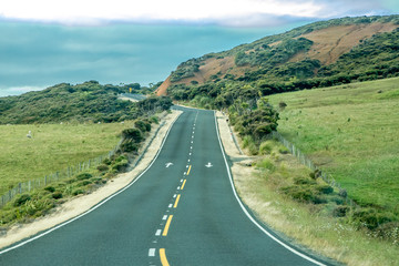 driving by the road, view of asphalt road in countryside, new ze