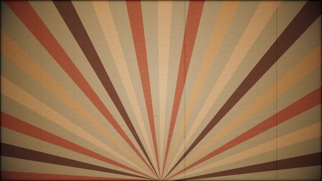  Old Cartoon Background With  Rotating Rays -  Loop Grunge Flat Video Footage 