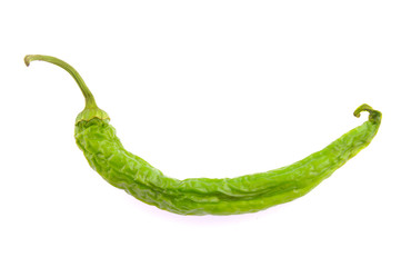 Dry green chili pepper