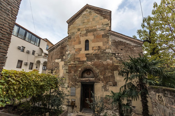 Fototapeta na wymiar Anchiskhati Basilica of St Mary in Tbilisi, Georgia