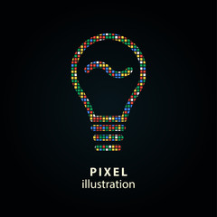 Lamp - pixel illustration.