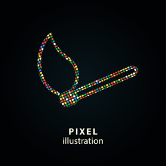 Match - pixel illustration.