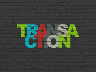 Obraz premium Money concept: Transaction on wall background