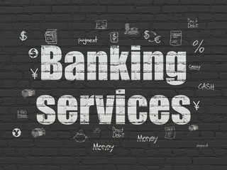 Money concept: Banking Services on wall background