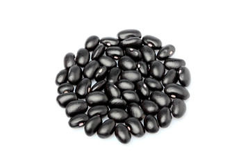 Haricot black beans isolated.