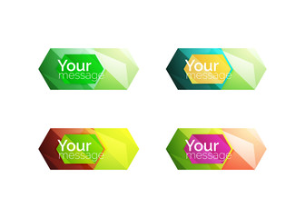 Vector shiny blank web option boxes