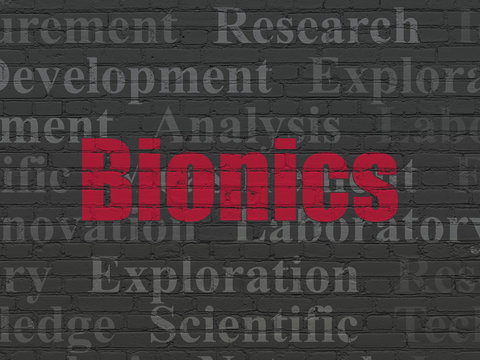Science concept: Bionics on wall background