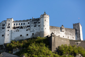 Fototapeta na wymiar Fortress Hohensalzburg, beautiful medieval castle in Salzburg, Austria