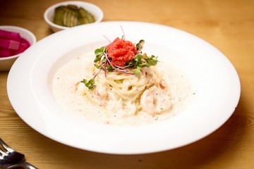 Flying Fish Roe cream pasta