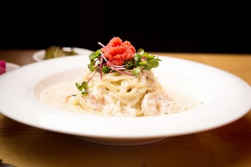 Flying Fish Roe cream pasta