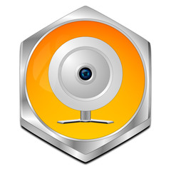 Button with Webcam - 3D illustration