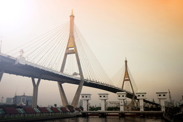 Bhumibol bridge the industrial ring bridge or mega bridge.