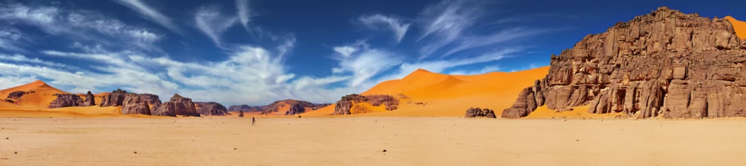 Fotobehang Woestijnlandschap Saharawoestijn, Algerije