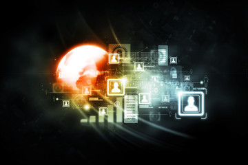 Business network. (Communication concept)