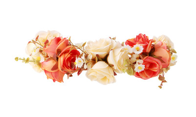 Flower Crown isolated on white background clipping path