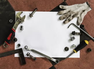 Tools Screw Nails Bolts Mechanical Grease Concept