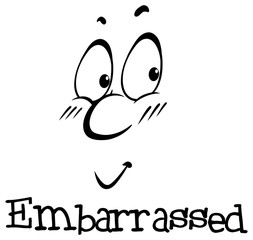 Wordcard for ecpression embarrassed