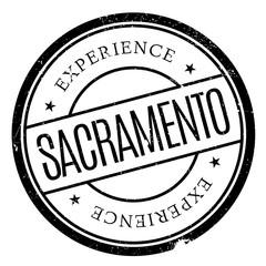 Sacramento stamp rubber grunge