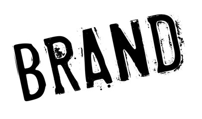 Brand rubber stamp. Grunge design with dust scratches. Effects can be easily removed for a clean, crisp look. Color is easily changed.