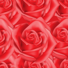 Red roses flower seamless pattern vector illustration.