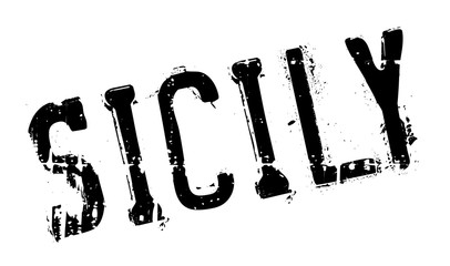 Sicily stamp rubber grunge