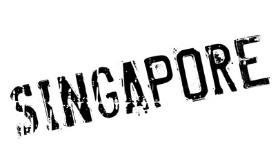 Singapore stamp rubber grunge