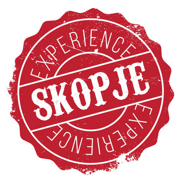 Skopje stamp rubber grunge