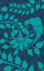 parrot, feathers ,wedding card design, royal India