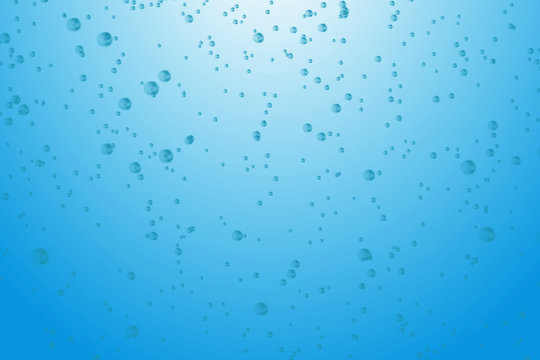 fresh fizzy water in the glass with bubbles background, close up view, nutrition