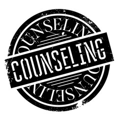 Counseling rubber stamp. Grunge design with dust scratches. Effects can be easily removed for a clean, crisp look. Color is easily changed.