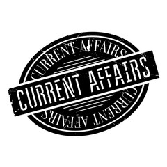 Current Affairs rubber stamp. Grunge design with dust scratches. Effects can be easily removed for a clean, crisp look. Color is easily changed.