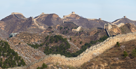 Great Wall of China panorama view at Jinshanling Section near ne