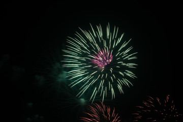 firework background with free space for text