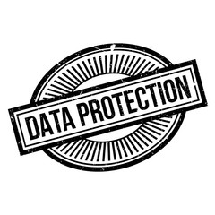 Data Protection rubber stamp. Grunge design with dust scratches. Effects can be easily removed for a clean, crisp look. Color is easily changed.