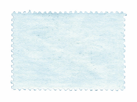 Blank postage stamp background textured isolated on white