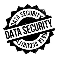 Obraz premium Data Security rubber stamp. Grunge design with dust scratches. Effects can be easily removed for a clean, crisp look. Color is easily changed.