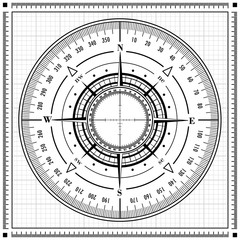 Radar compass rose
