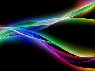 dinamyc flow, stylized waves, vector