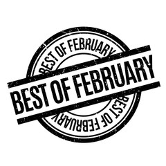 Best Of February rubber stamp