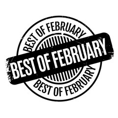 Best Of February rubber stamp