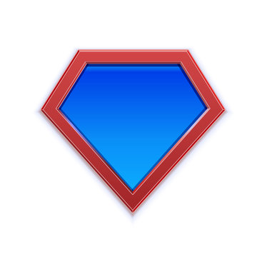 superhero logo or icon template for web design or print in vector. Badge super powers for clothes.
