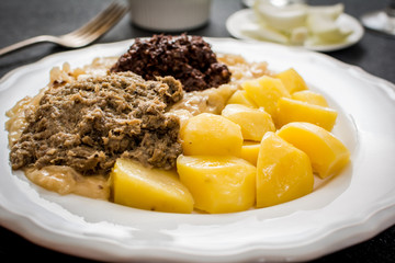 Traditional sausage meat