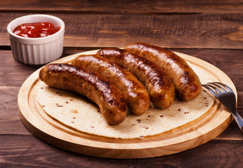Grilled sausages