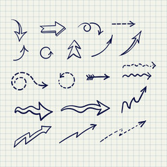 Vector set arrows of sketches