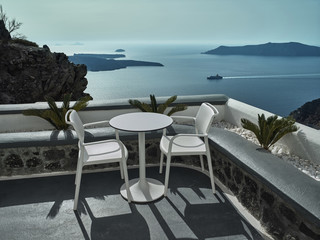 Landscape of Santorini Island, Fira, Cyclades, Greece