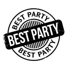 Best Party rubber stamp